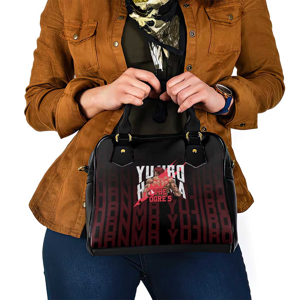 Yujiro Hanma The Ogre Baki Series Gym Theme Shoulder Handbag with Muscular Back Design and Bold Typography - The Mazicc