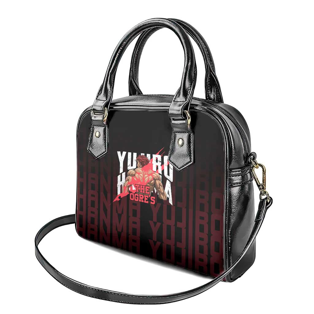 Yujiro Hanma The Ogre Baki Series Gym Theme Shoulder Handbag with Muscular Back Design and Bold Typography - The Mazicc
