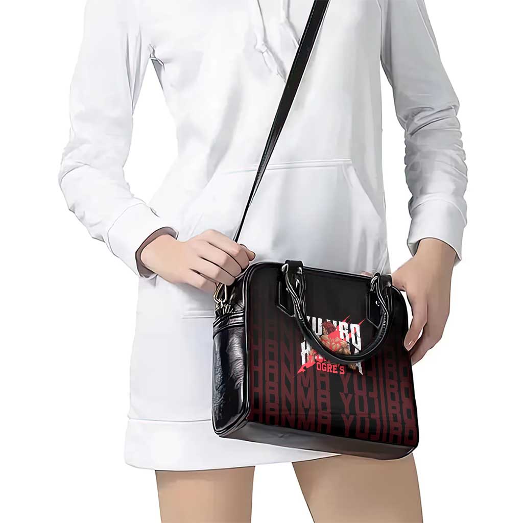 Yujiro Hanma The Ogre Baki Series Gym Theme Shoulder Handbag with Muscular Back Design and Bold Typography - The Mazicc