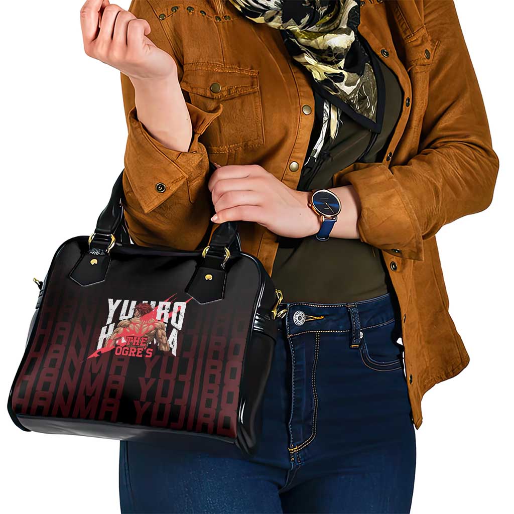 Yujiro Hanma The Ogre Baki Series Gym Theme Shoulder Handbag with Muscular Back Design and Bold Typography - The Mazicc
