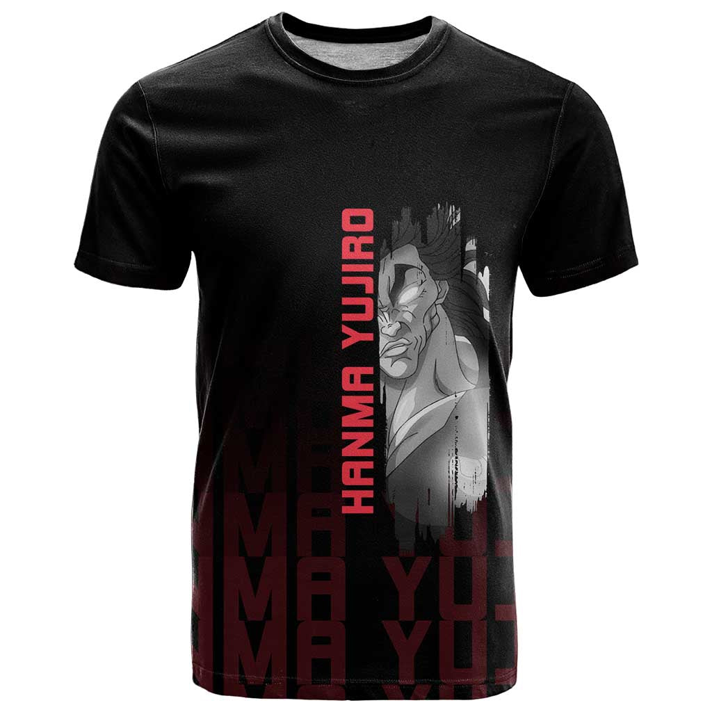 Yujiro Hanma The Ogre Baki Series Gym Theme T Shirt with Muscular Back Design and Bold Typography - The Mazicc