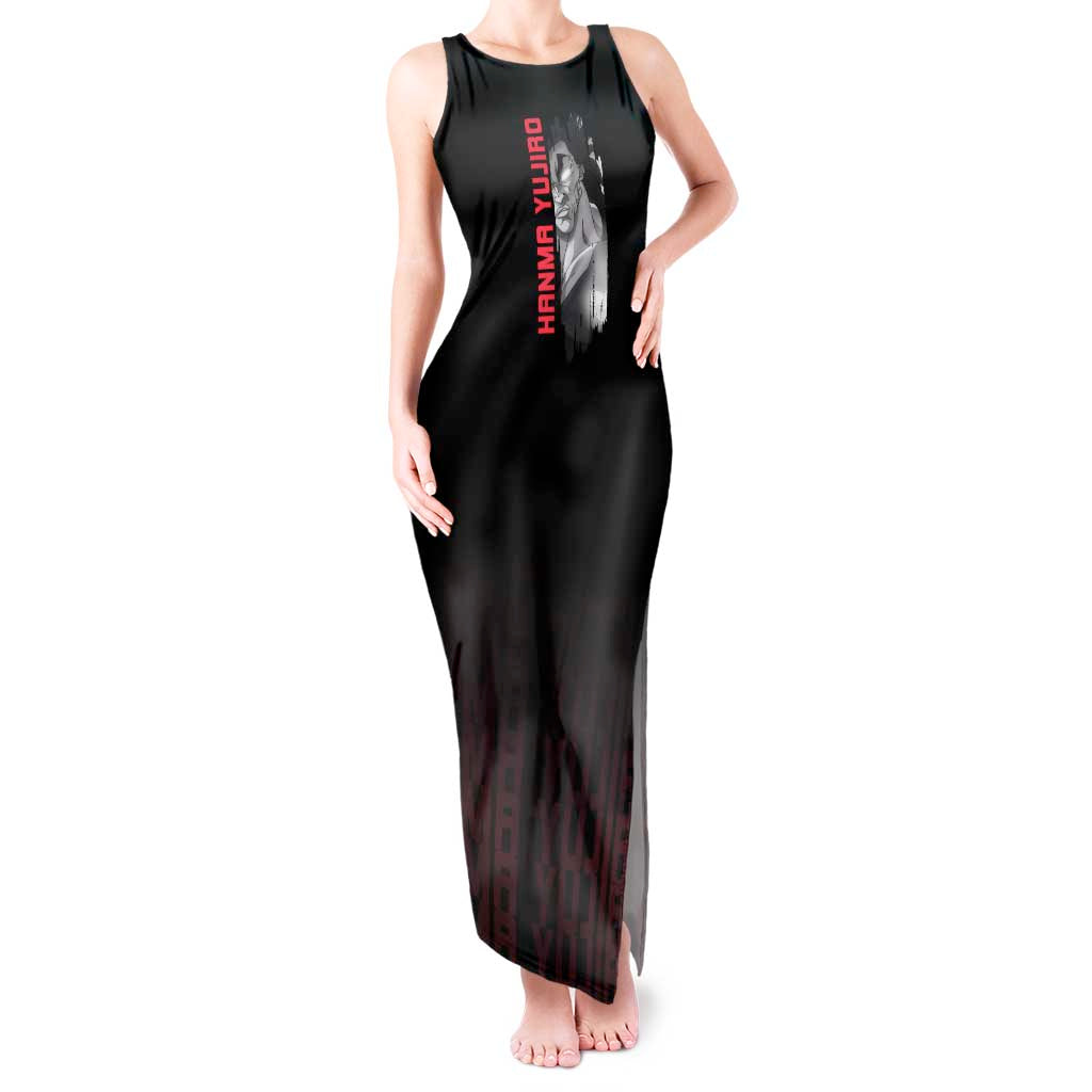 Yujiro Hanma The Ogre Baki Series Gym Theme Tank Maxi Dress with Muscular Back Design and Bold Typography - The Mazicc