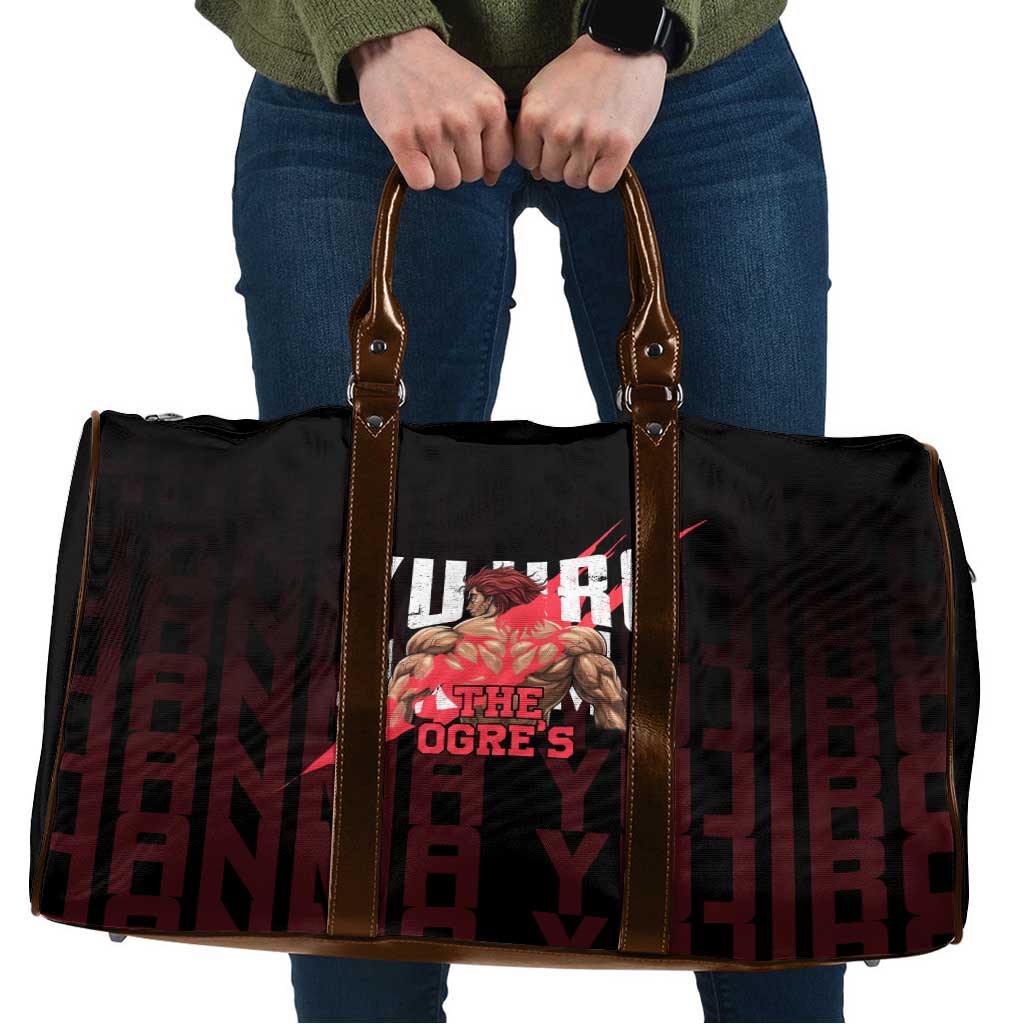 Yujiro Hanma The Ogre Baki Series Gym Theme Travel Bag with Muscular Back Design and Bold Typography - The Mazicc