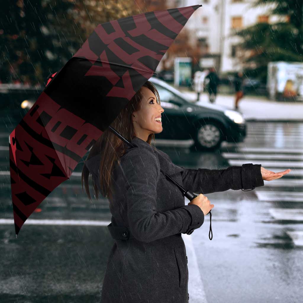 Yujiro Hanma The Ogre Baki Series Gym Theme Umbrella with Muscular Back Design and Bold Typography - The Mazicc