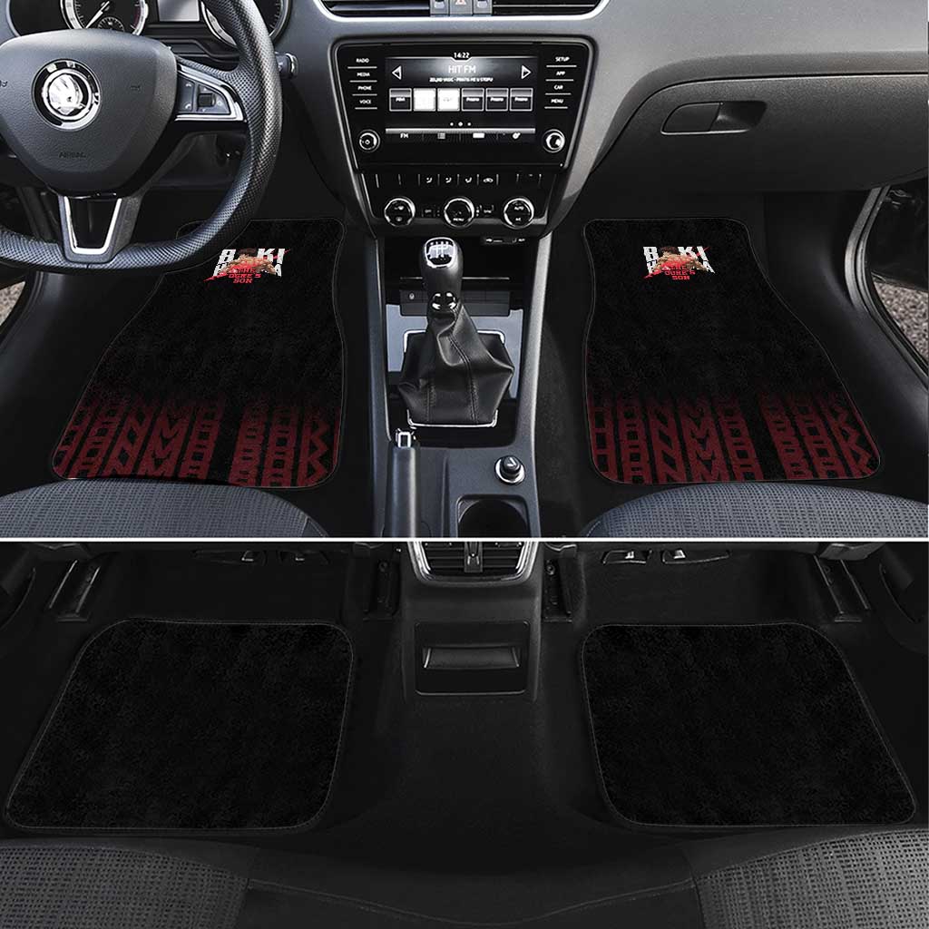 Baki Hanma The Ogre's Son Gym Theme Car Mats with Intense Anime Artwork and Muscular Back Design - The Mazicc