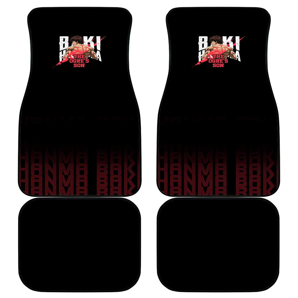 Baki Hanma The Ogre's Son Gym Theme Car Mats with Intense Anime Artwork and Muscular Back Design - The Mazicc