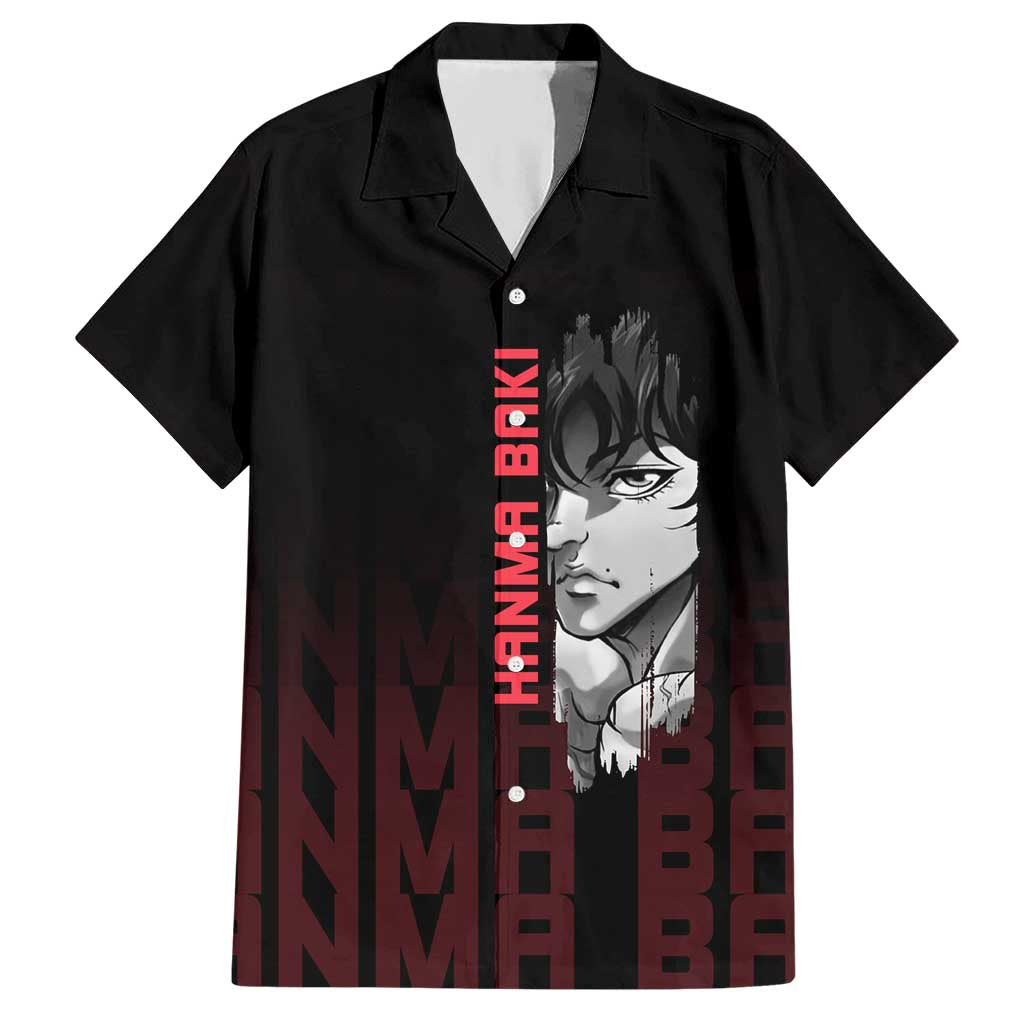 Baki Hanma The Ogre's Son Gym Theme Hawaiian Shirt with Intense Anime Artwork and Muscular Back Design - The Mazicc