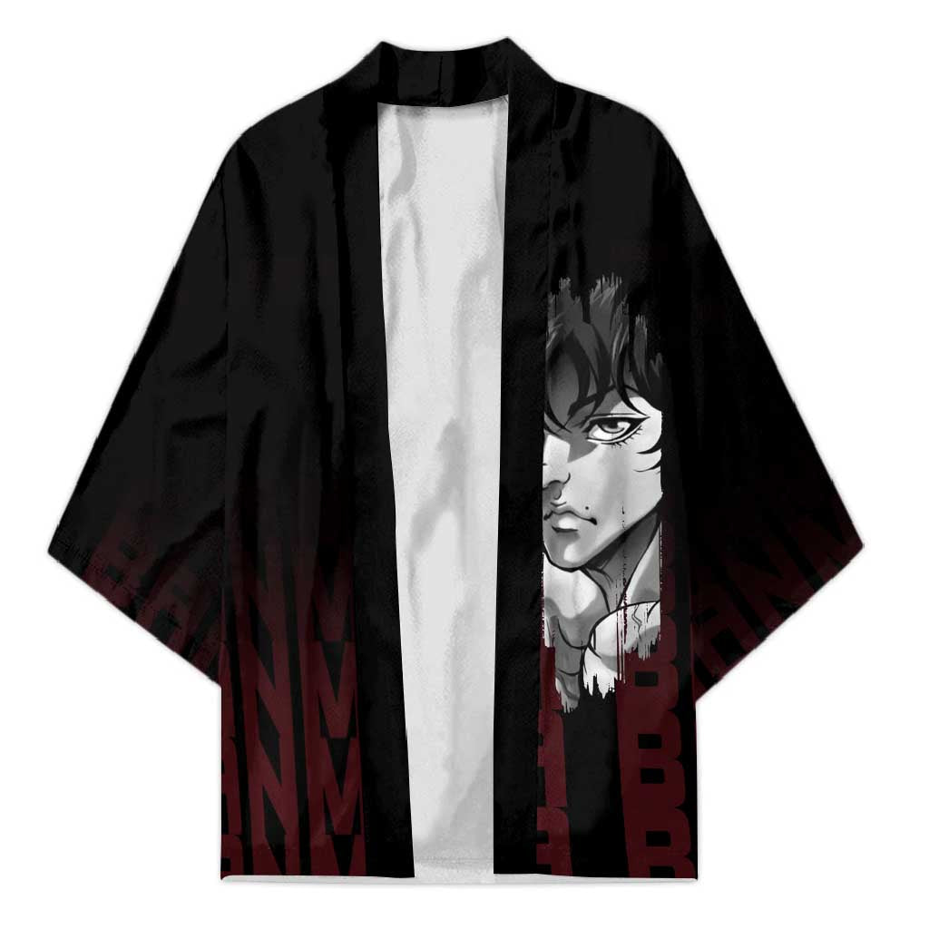 Baki Hanma The Ogre's Son Gym Theme Kimono with Intense Anime Artwork and Muscular Back Design - The Mazicc