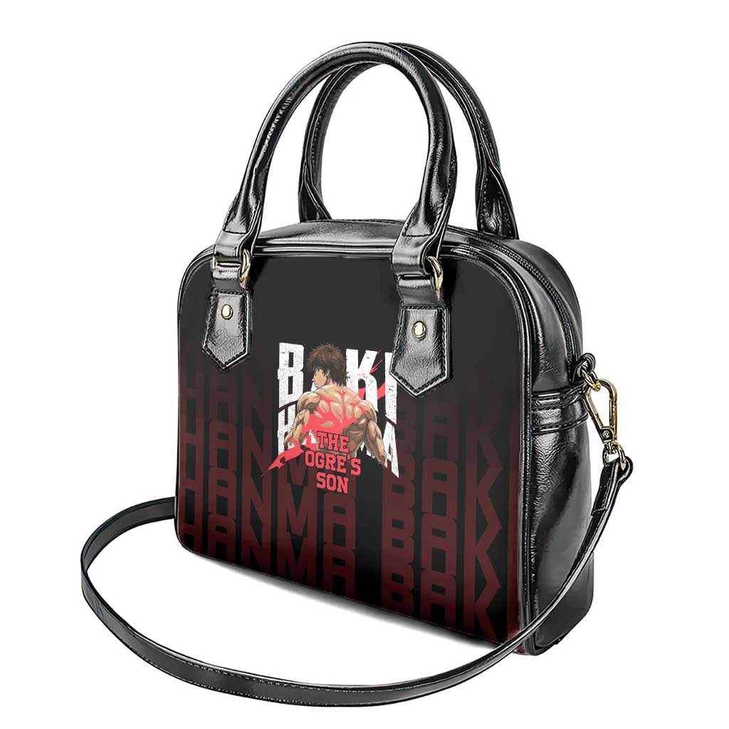 Baki Hanma The Ogre's Son Gym Theme Shoulder Handbag with Intense Anime Artwork and Muscular Back Design - The Mazicc
