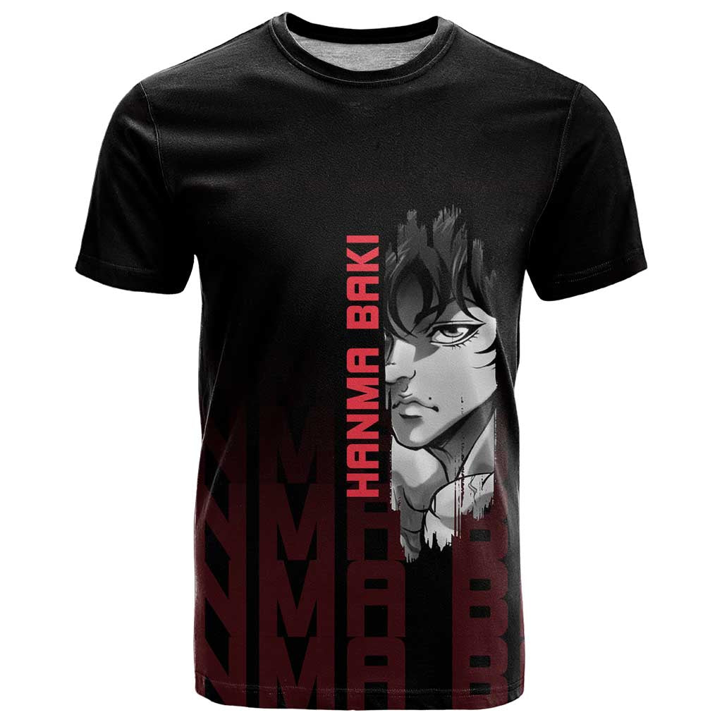 Baki Hanma The Ogre's Son Gym Theme T Shirt with Intense Anime Artwork and Muscular Back Design - The Mazicc