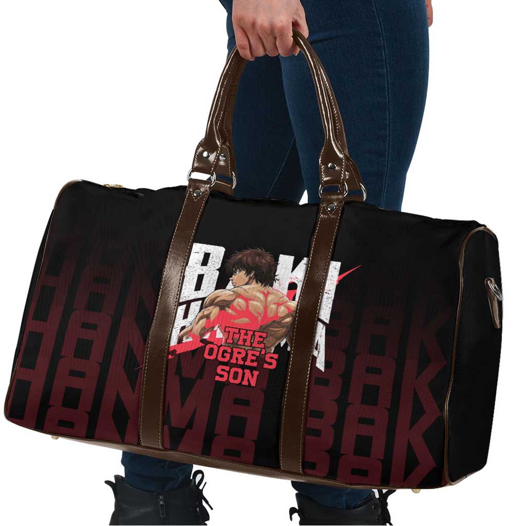 Baki Hanma The Ogre's Son Gym Theme Travel Bag with Intense Anime Artwork and Muscular Back Design - The Mazicc