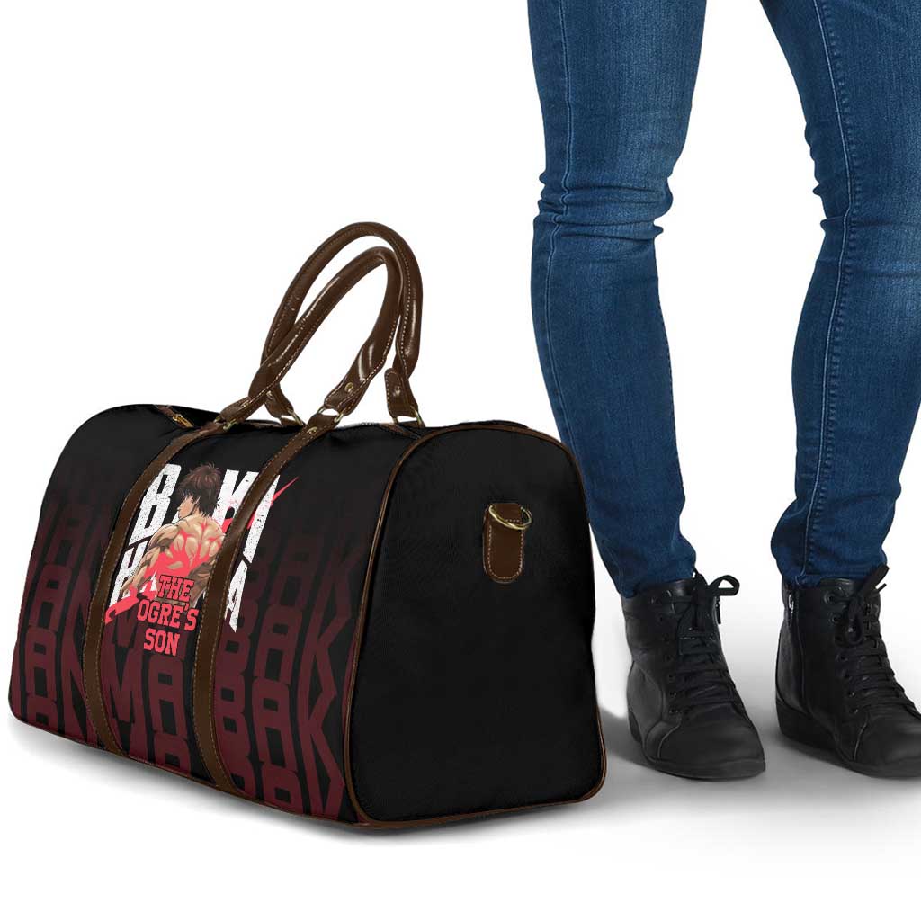 Baki Hanma The Ogre's Son Gym Theme Travel Bag with Intense Anime Artwork and Muscular Back Design - The Mazicc