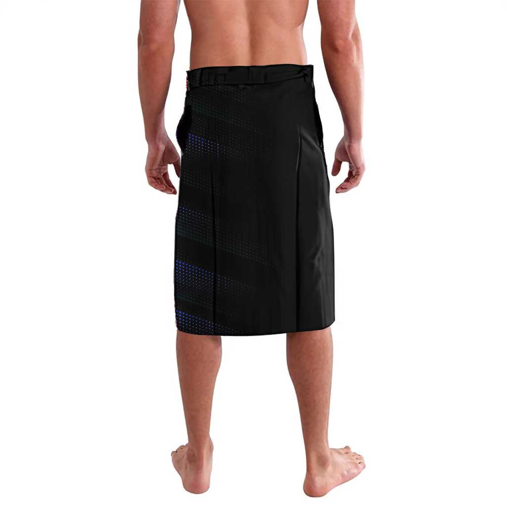 Vegeta Gym Theme Black and Blue Design Lavalava with Powerlifting Pose and Saiyan Armor Style - The Mazicc