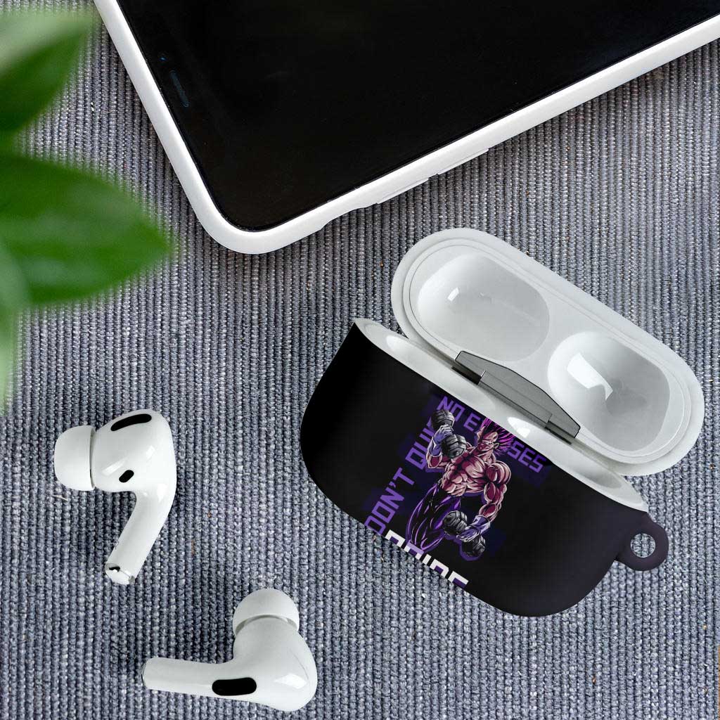 Vegeta Ultra Ego Gym Theme AirPods Case with Dumbbells Power Quote and Pride Design - The Mazicc