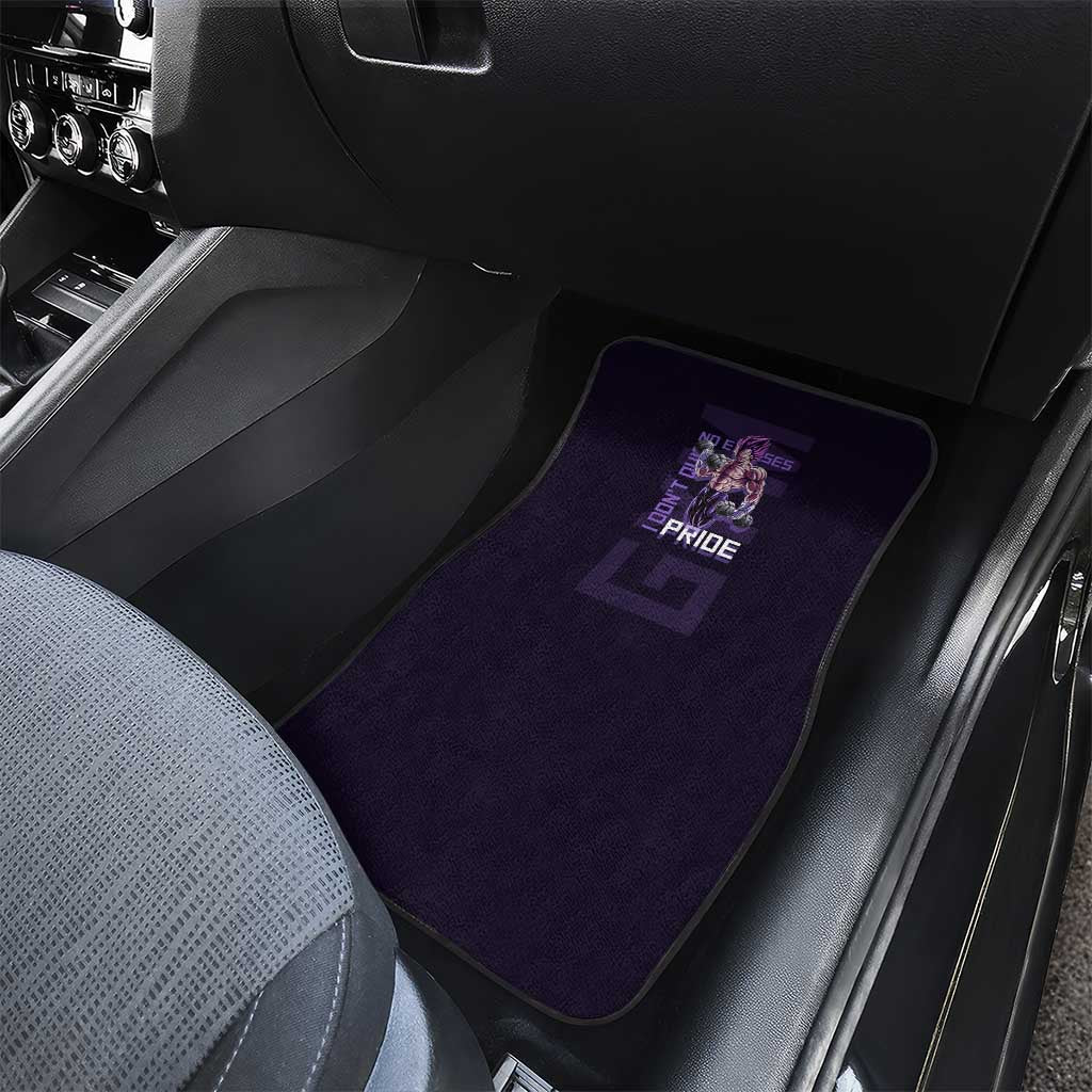 Vegeta Ultra Ego Gym Theme Car Mats with Dumbbells Power Quote and Pride Design - The Mazicc