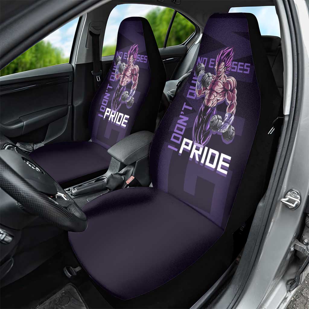 Vegeta Ultra Ego Gym Theme Car Seat Cover with Dumbbells Power Quote and Pride Design - The Mazicc