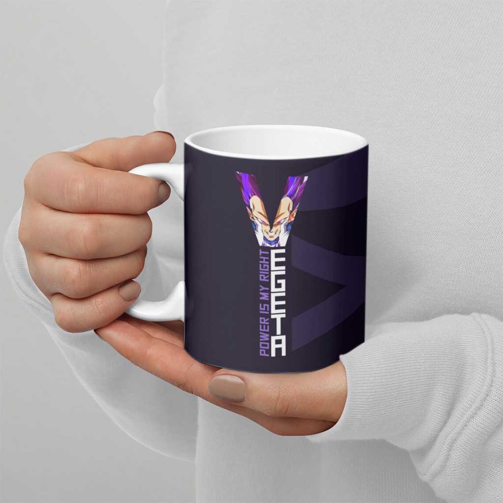 Vegeta Ultra Ego Gym Theme Ceramic Mug with Dumbbells Power Quote and Pride Design - The Mazicc