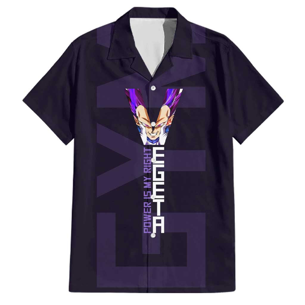 Vegeta Ultra Ego Gym Theme Family Matching Off Shoulder Short Dress and Hawaiian Shirt with Dumbbells Power Quote and Pride Design