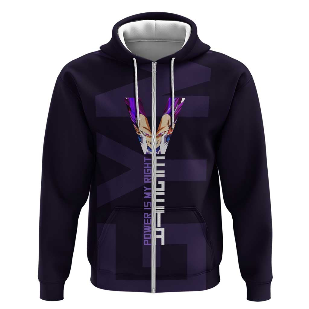 Vegeta Ultra Ego Gym Theme Hoodie with Dumbbells Power Quote and Pride Design - The Mazicc