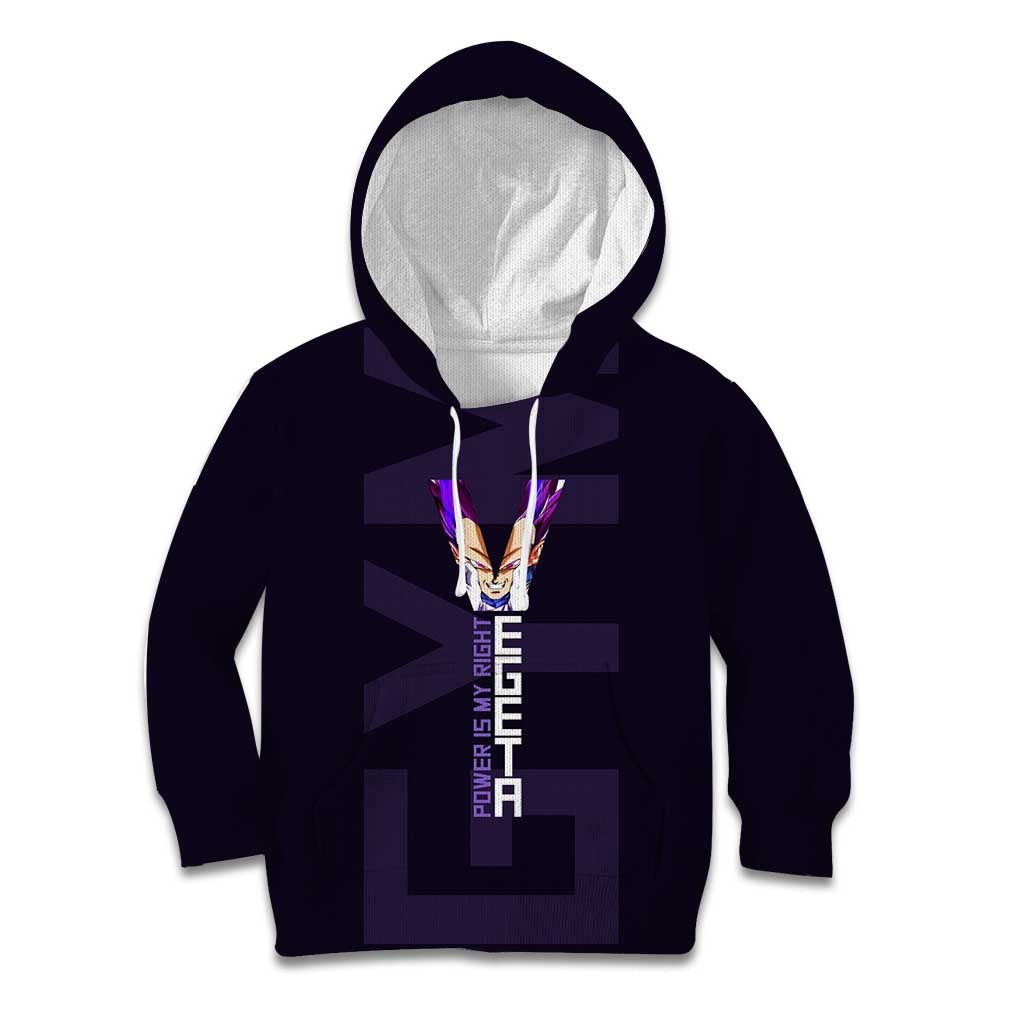 Vegeta Ultra Ego Gym Theme Kid Hoodie with Dumbbells Power Quote and Pride Design - The Mazicc