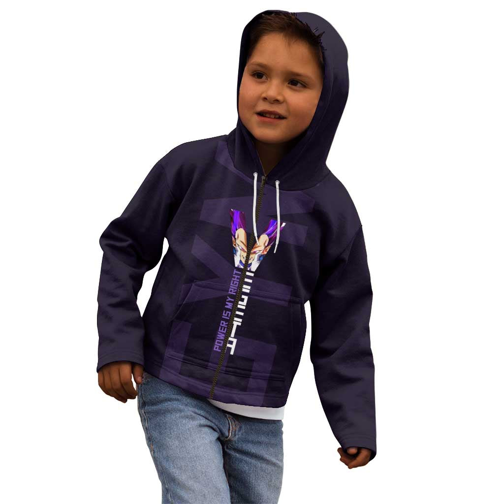 Vegeta Ultra Ego Gym Theme Kid Hoodie with Dumbbells Power Quote and Pride Design - The Mazicc