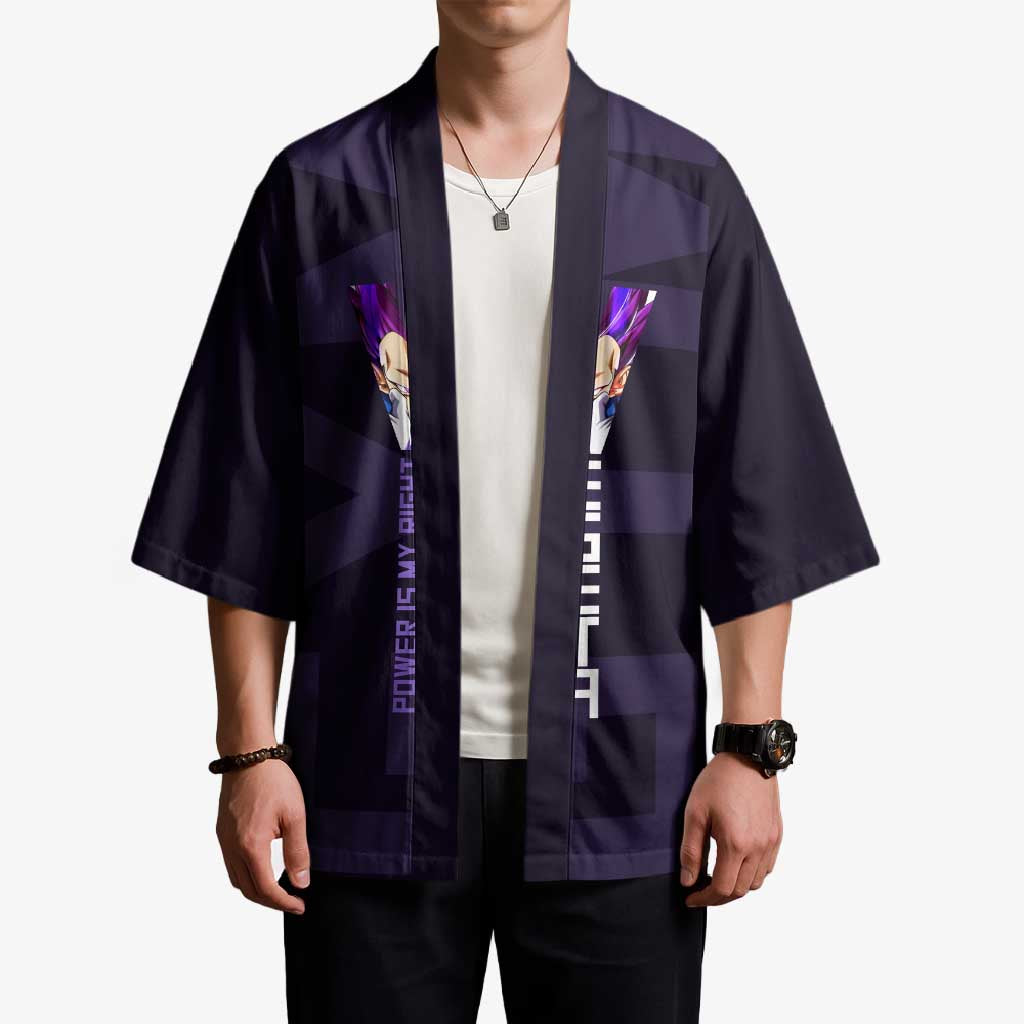 Vegeta Ultra Ego Gym Theme Kimono with Dumbbells Power Quote and Pride Design - The Mazicc
