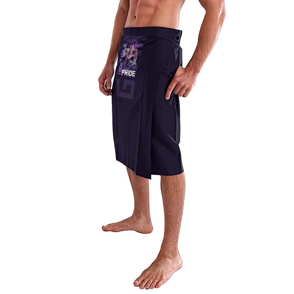 Vegeta Ultra Ego Gym Theme Lavalava with Dumbbells Power Quote and Pride Design - The Mazicc