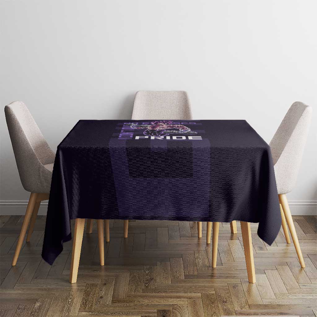 Vegeta Ultra Ego Gym Theme Tablecloth with Dumbbells Power Quote and Pride Design - The Mazicc