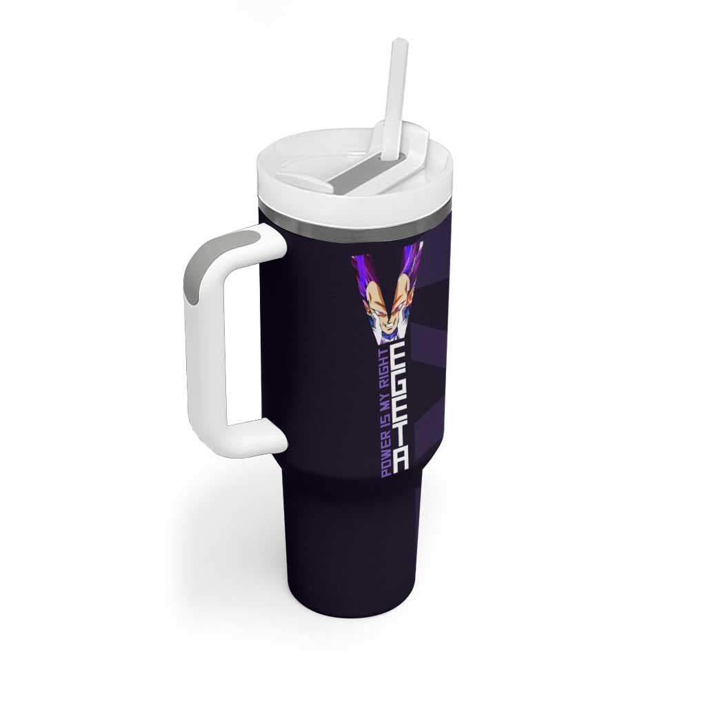 Vegeta Ultra Ego Gym Theme Tumbler With Handle with Dumbbells Power Quote and Pride Design - The Mazicc