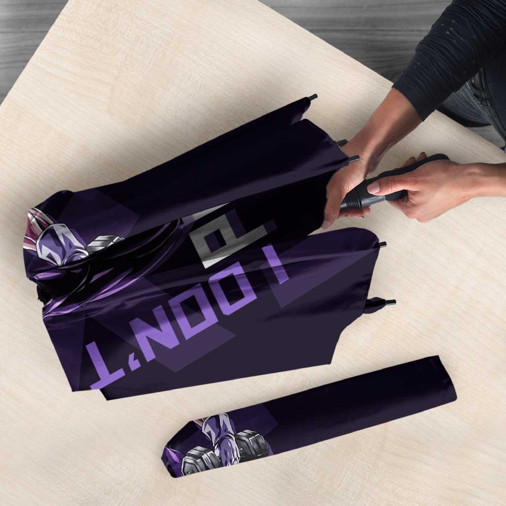 Vegeta Ultra Ego Gym Theme Umbrella with Dumbbells Power Quote and Pride Design - The Mazicc