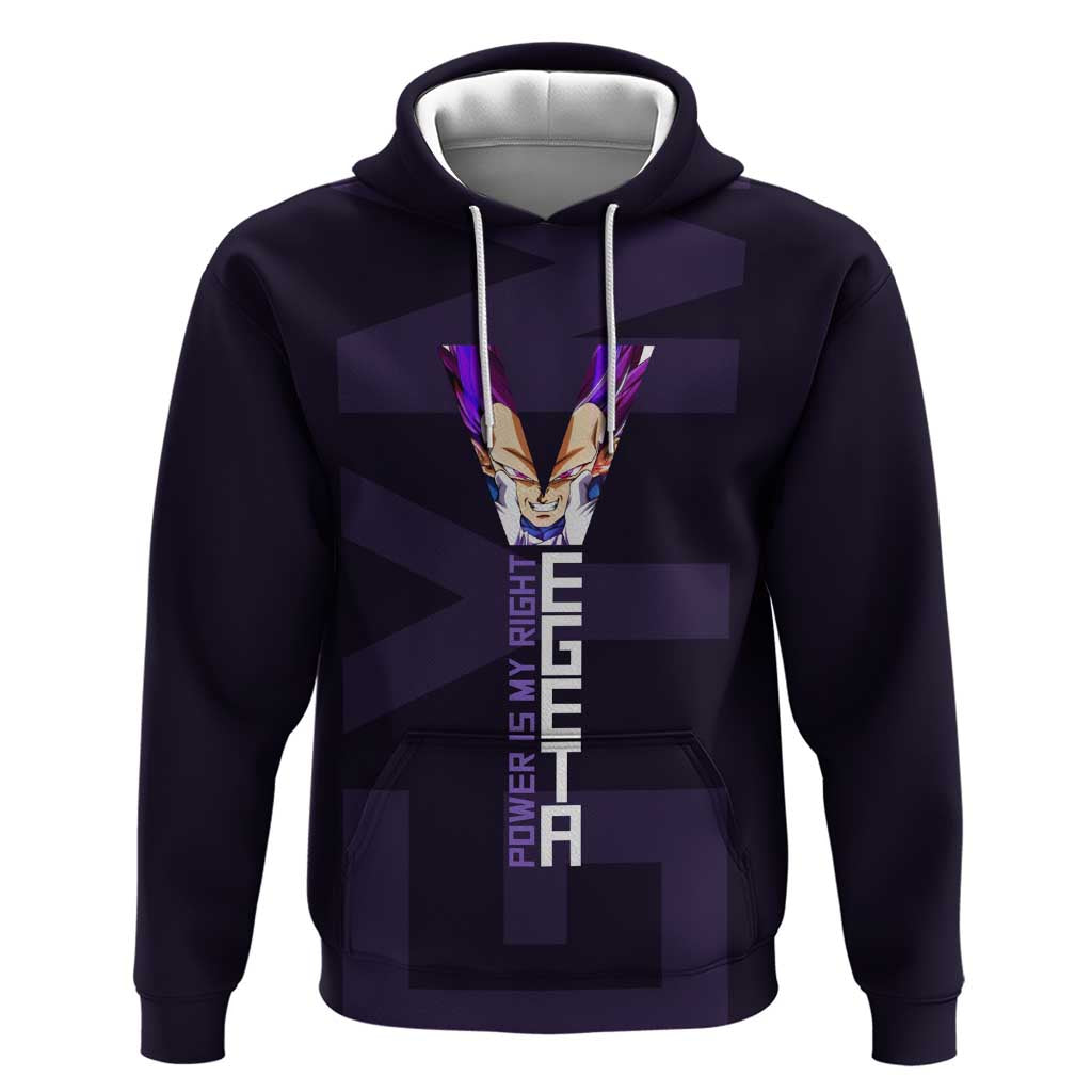 Vegeta Ultra Ego Gym Theme Zip Hoodie with Dumbbells Power Quote and Pride Design - The Mazicc
