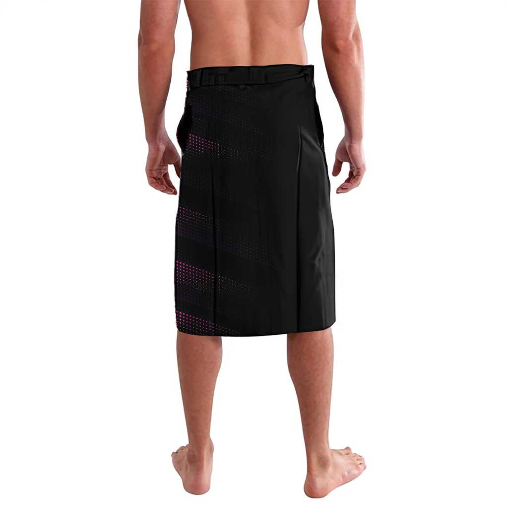 Goku Black Rose Dragon Ball Gym Theme Lavalava with Dumbbell Power Lift and Pink Electric Aura on Black Design - The Mazicc