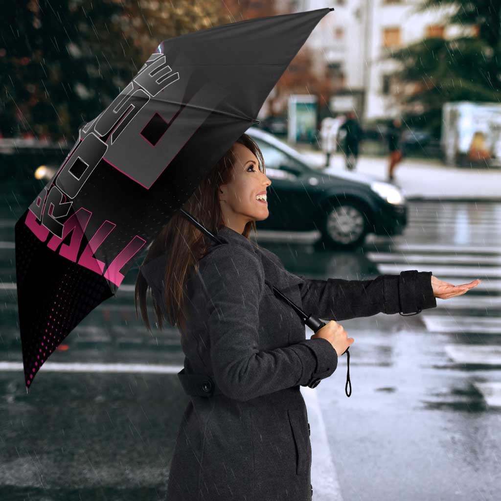 Goku Black Rose Dragon Ball Gym Theme Umbrella with Dumbbell Power Lift and Pink Electric Aura on Black Design - The Mazicc