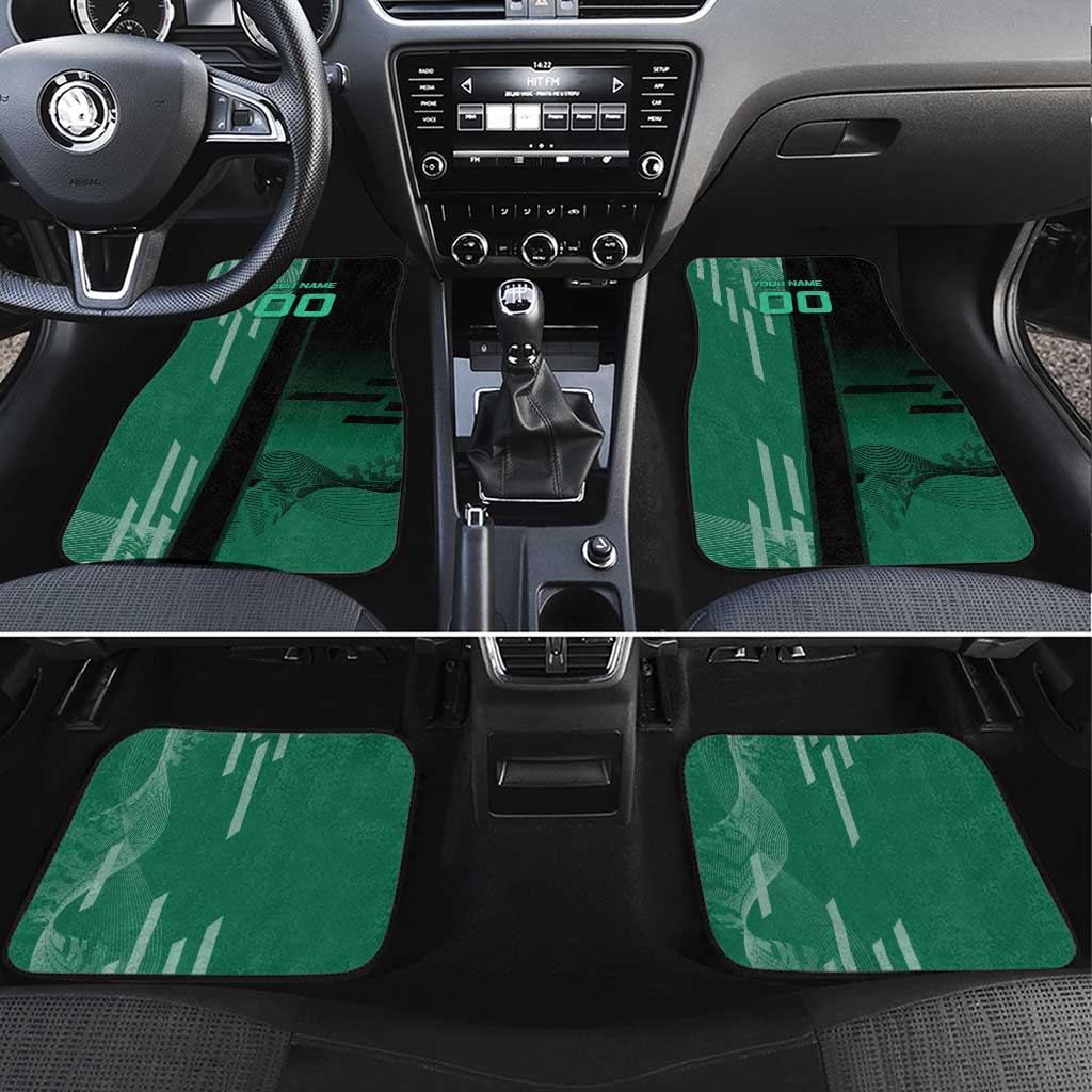 Personalized Tanjiro Badminton Green Action Pose Car Mats Dynamic Sports Design - The Mazicc