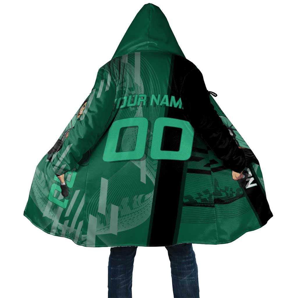 Personalized Tanjiro Badminton Green Action Pose Cloak Dynamic Sports Design - The Mazicc