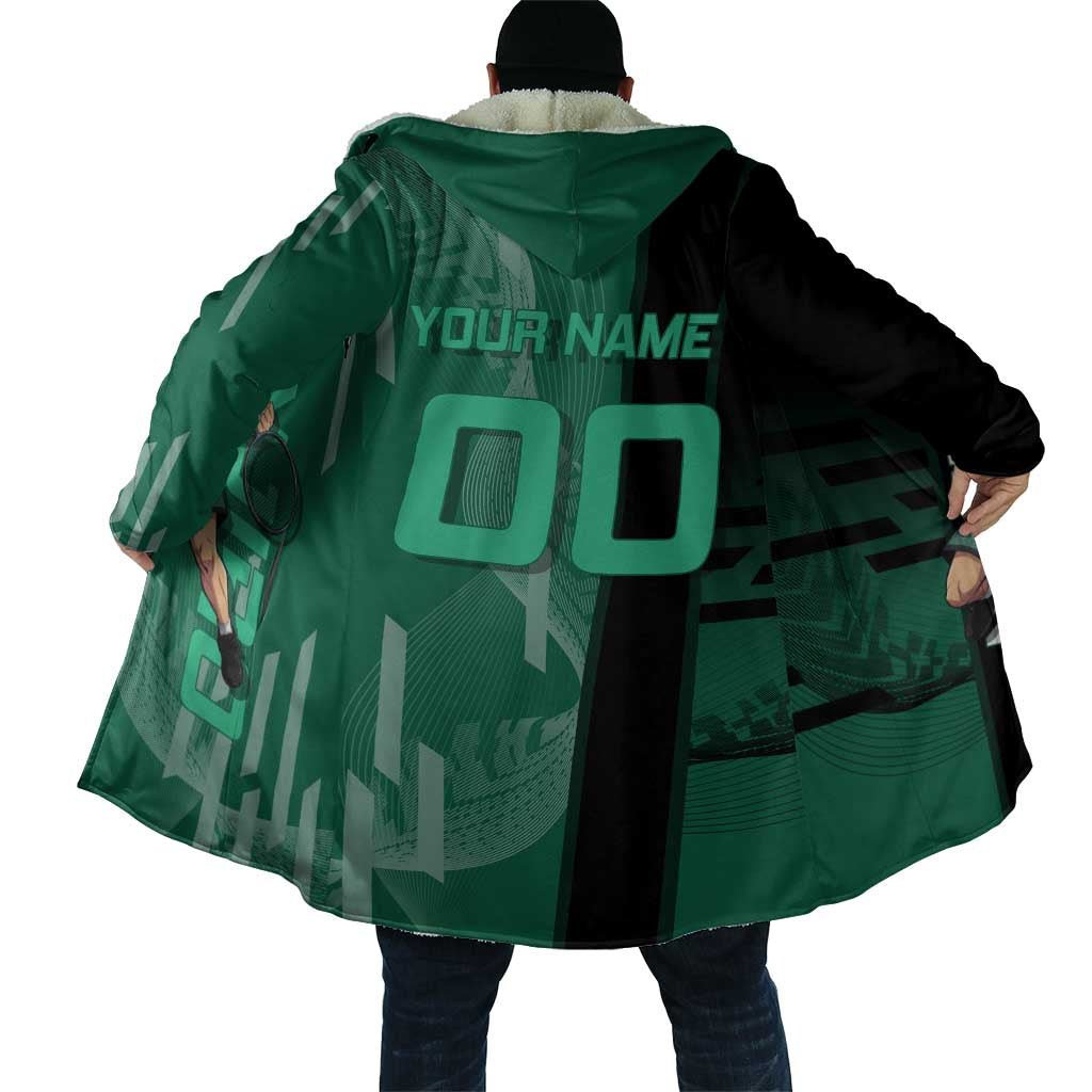 Personalized Tanjiro Badminton Green Action Pose Cloak Dynamic Sports Design - The Mazicc