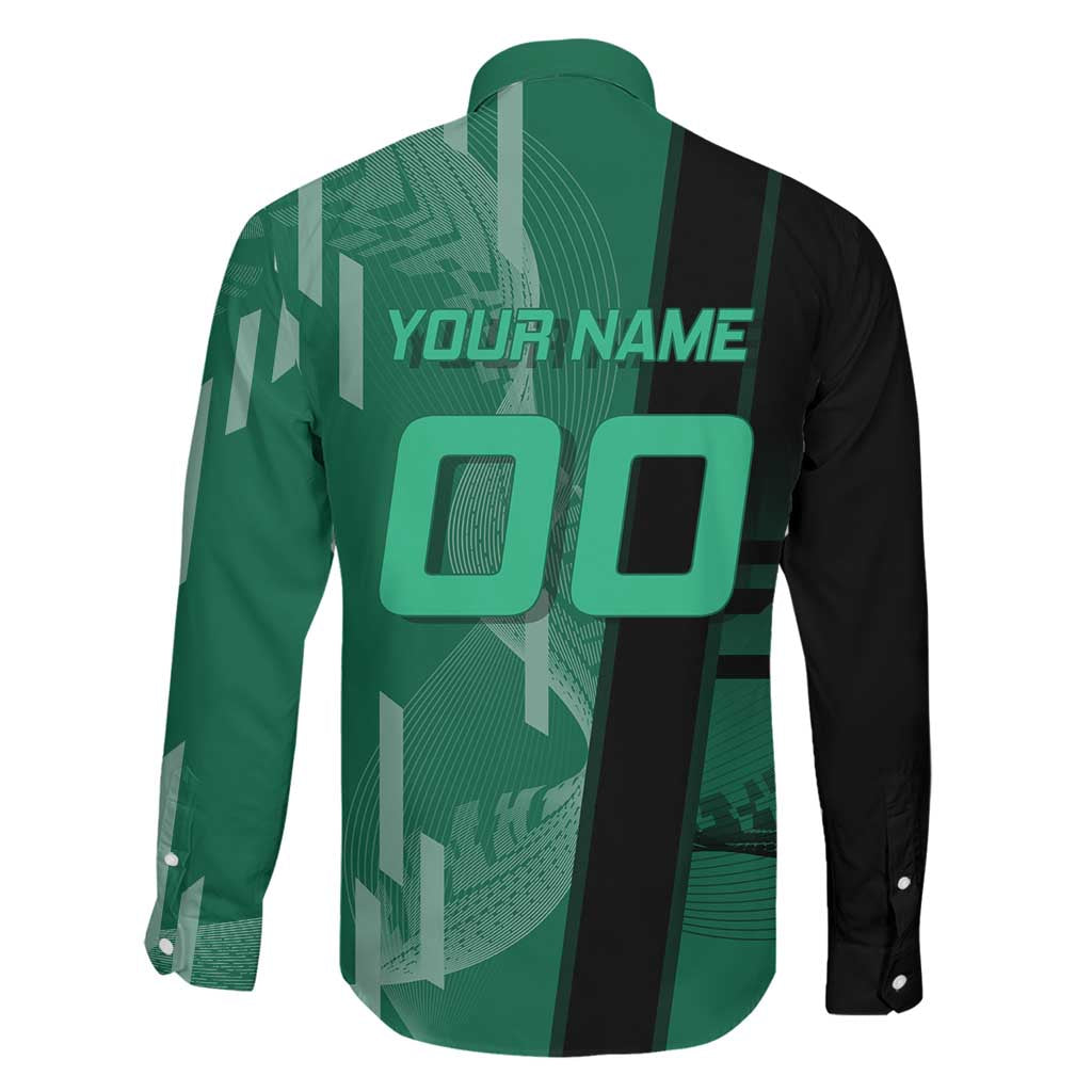 Personalized Tanjiro Badminton Green Action Pose Family Matching Summer Maxi Dress and Hawaiian Shirt Dynamic Sports Design