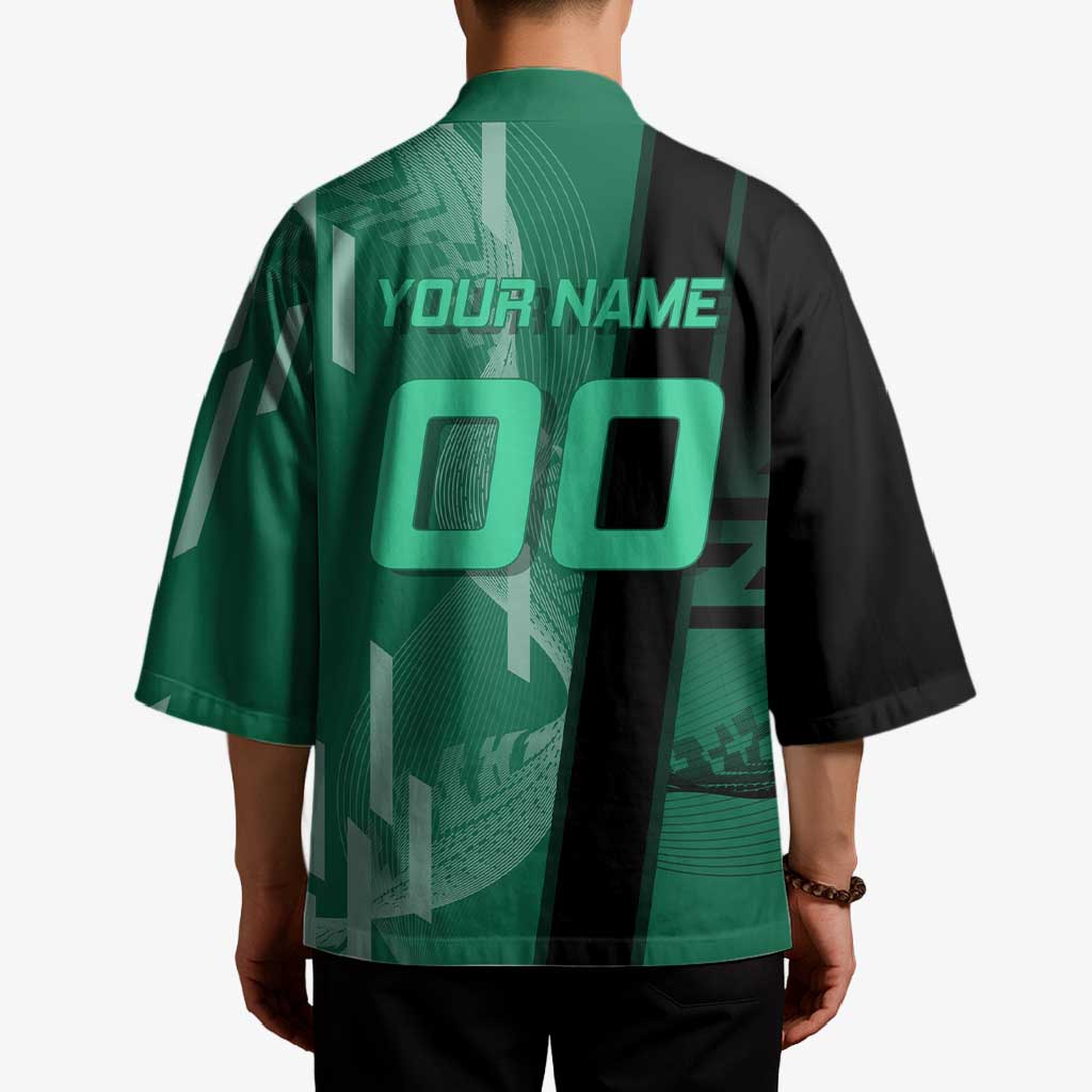 Personalized Tanjiro Badminton Green Action Pose Kimono Dynamic Sports Design - The Mazicc