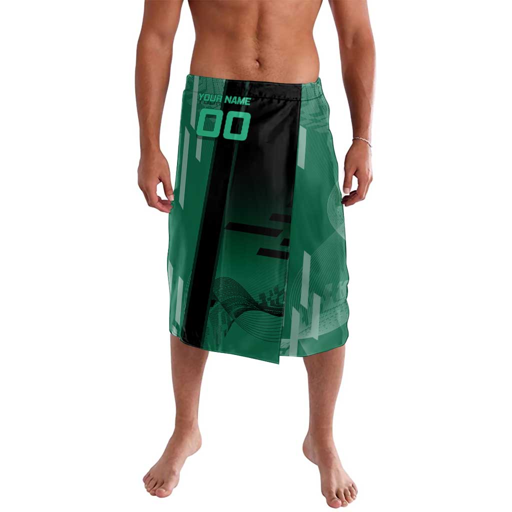 Personalized Tanjiro Badminton Green Action Pose Lavalava Dynamic Sports Design - The Mazicc