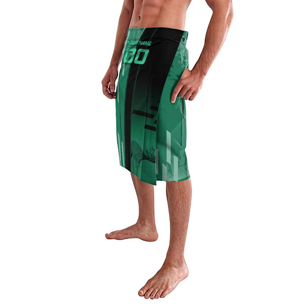 Personalized Tanjiro Badminton Green Action Pose Lavalava Dynamic Sports Design - The Mazicc