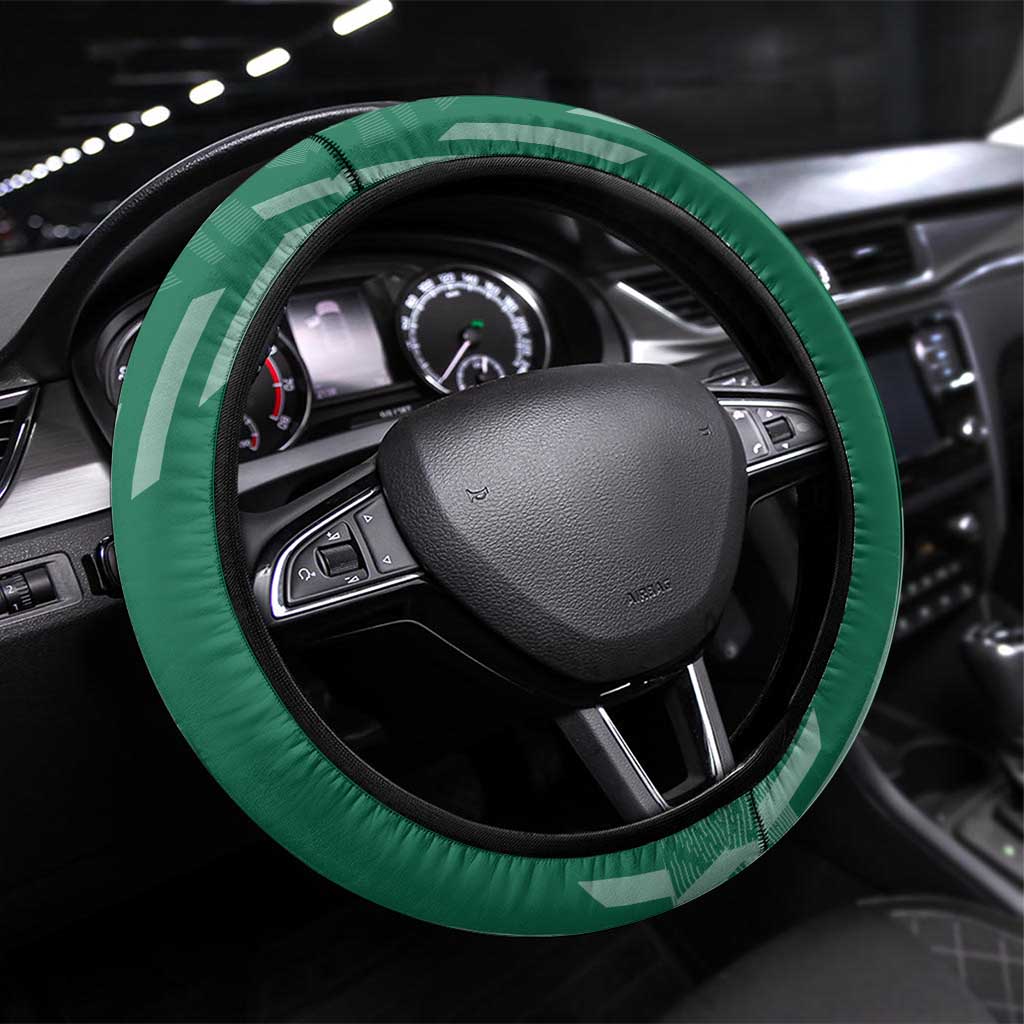 Tanjiro Badminton Green Action Pose Steering Wheel Cover Dynamic Sports Design - The Mazicc