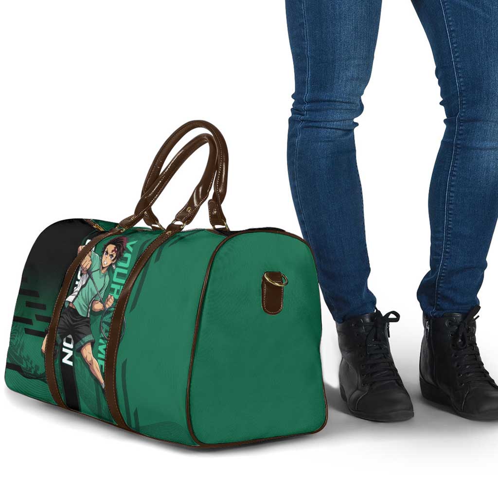 Personalized Tanjiro Badminton Green Action Pose Travel Bag Dynamic Sports Design - The Mazicc