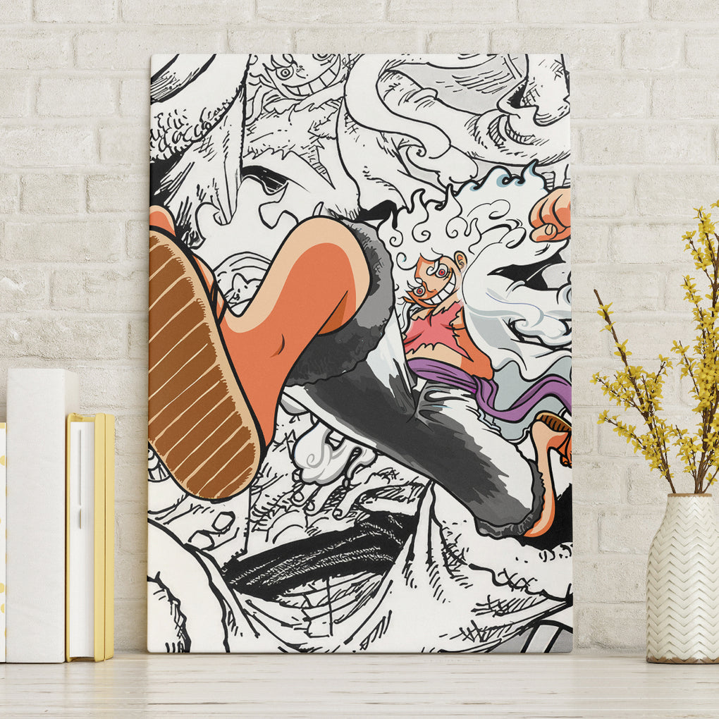 Luffy Gear 5 Nika One Piece Canvas Wall Art
