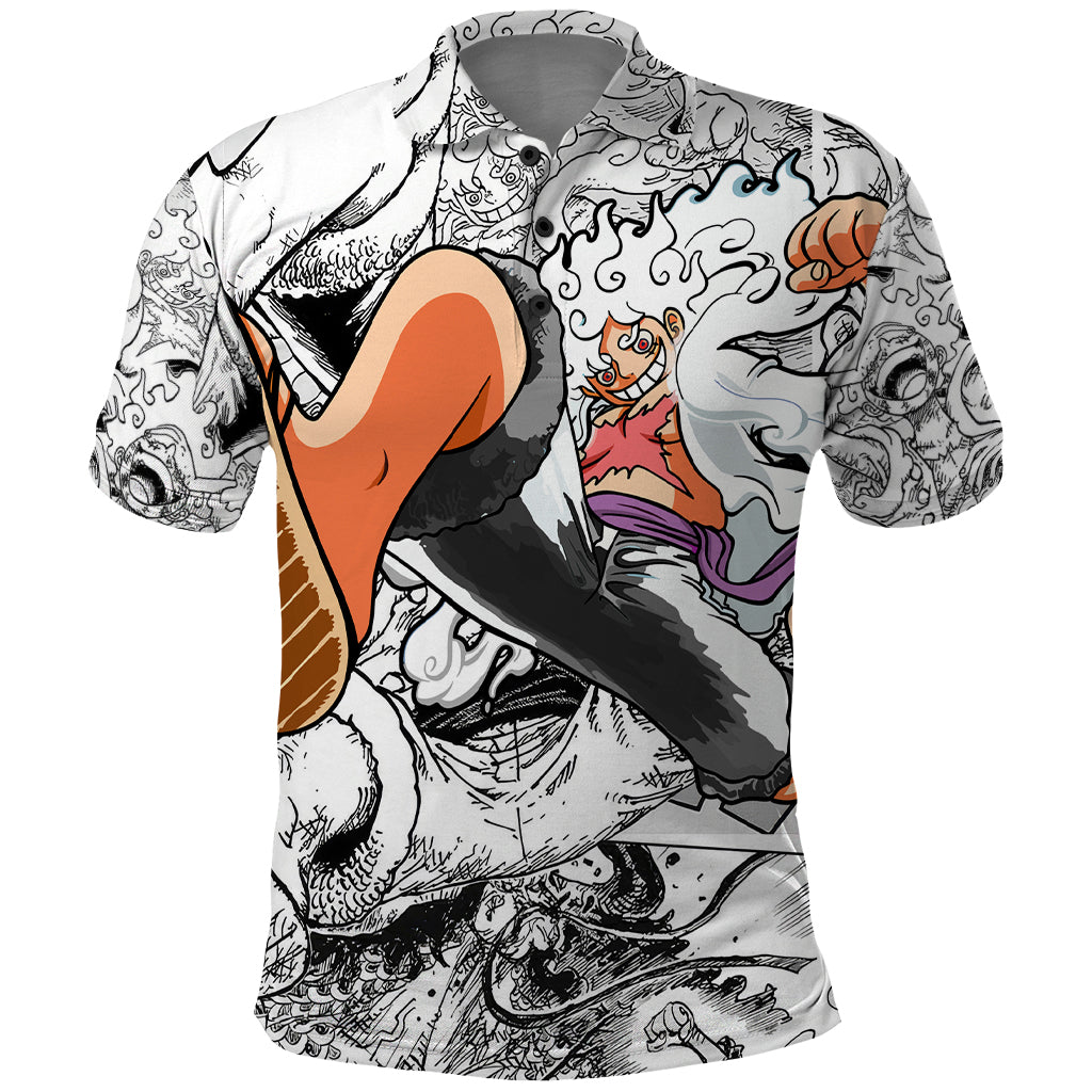 Luffy Gear 5 Nika One Piece Polo Shirt
