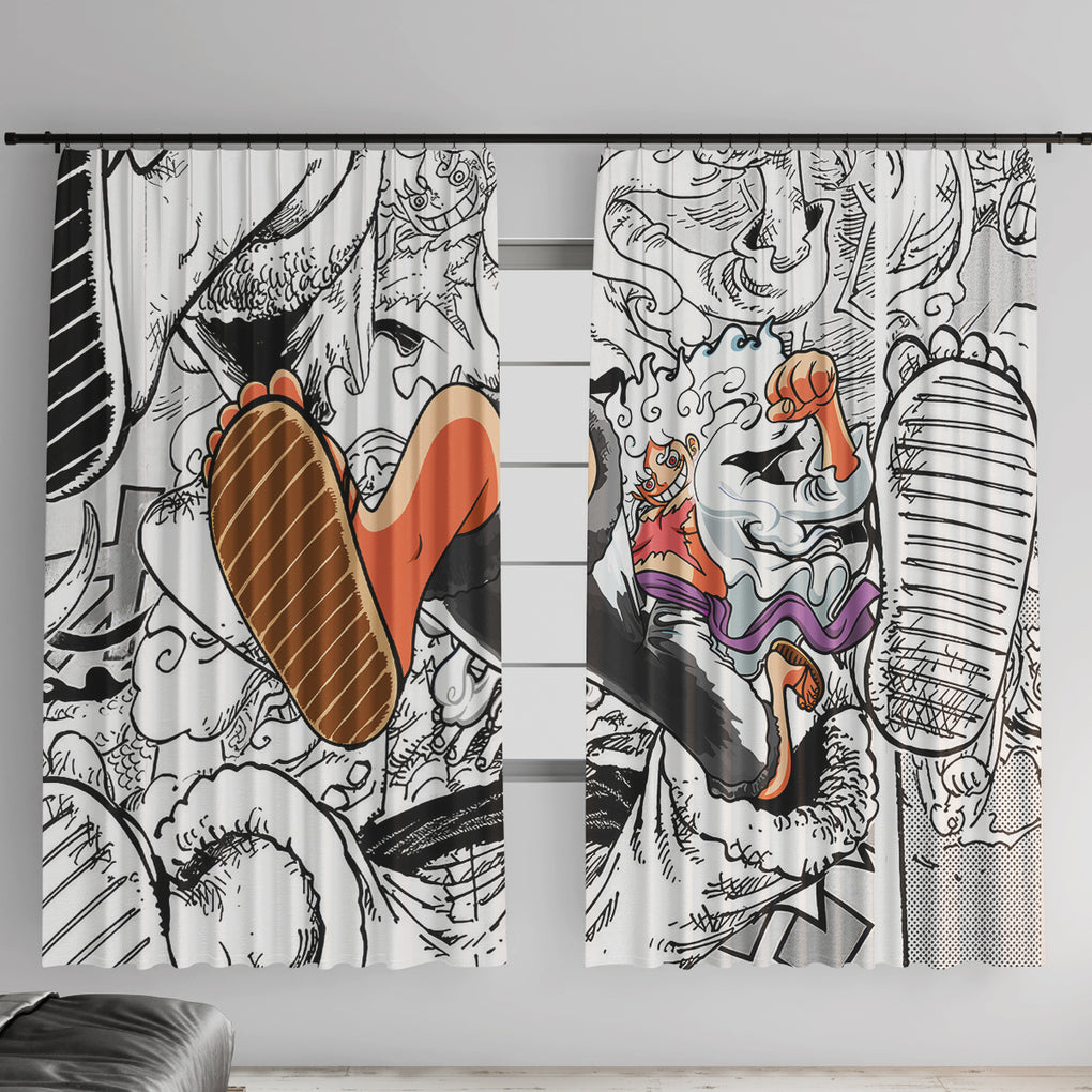 Luffy Gear 5 Nika One Piece Window Curtain
