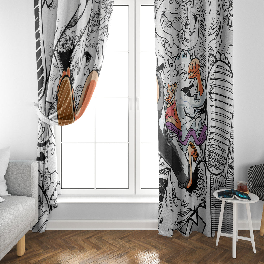Luffy Gear 5 Nika One Piece Window Curtain