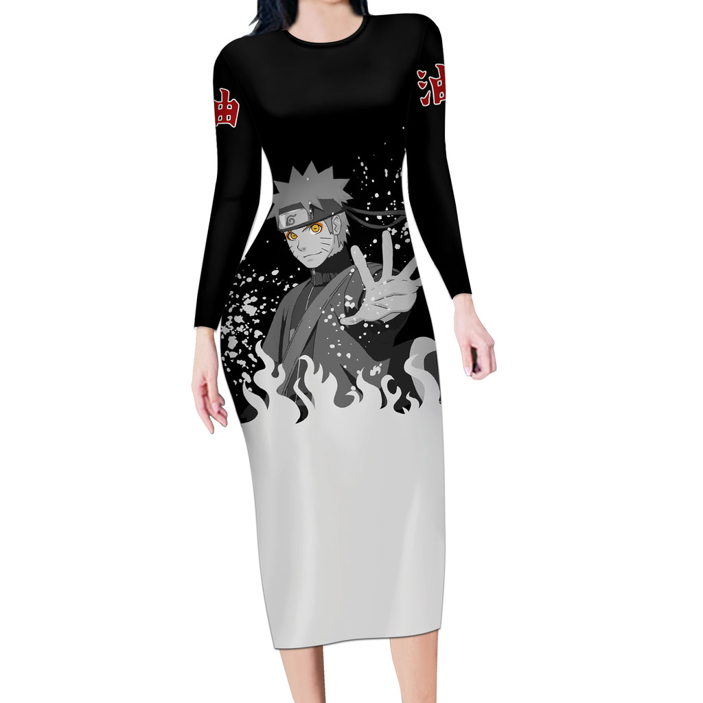 Uzumaki Sage Long Sleeve Bodycon Dress