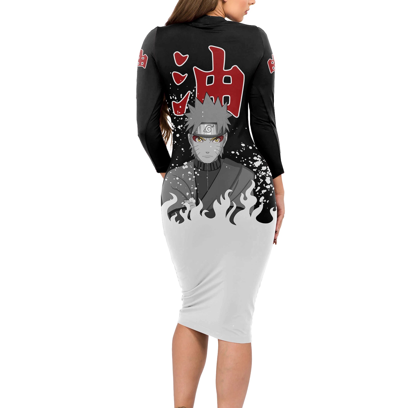 Uzumaki Sage Long Sleeve Bodycon Dress