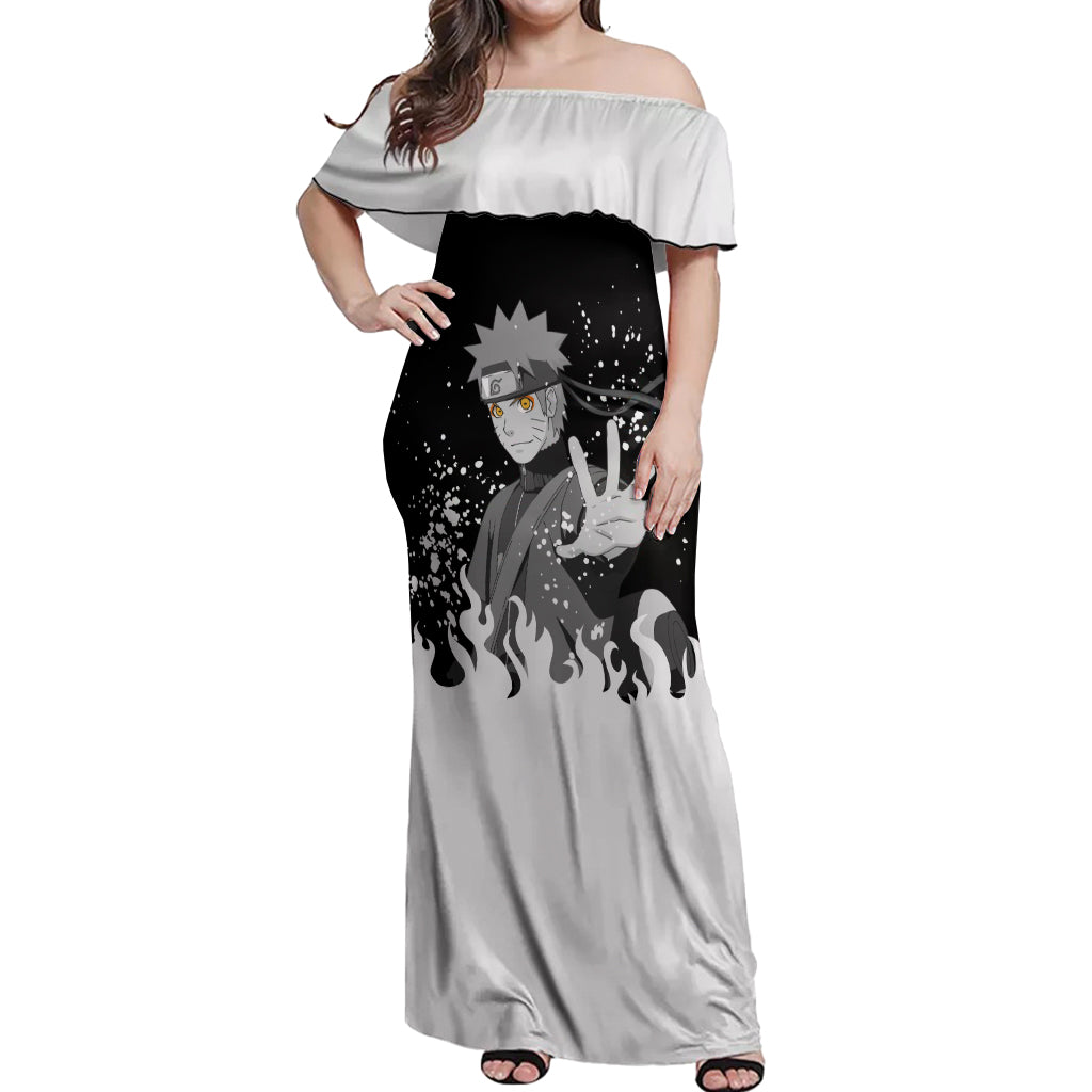Uzumaki Sage Off Shoulder Maxi Dress