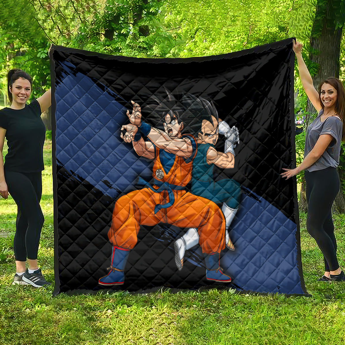Goku and Vegeta Super Anime Quilt